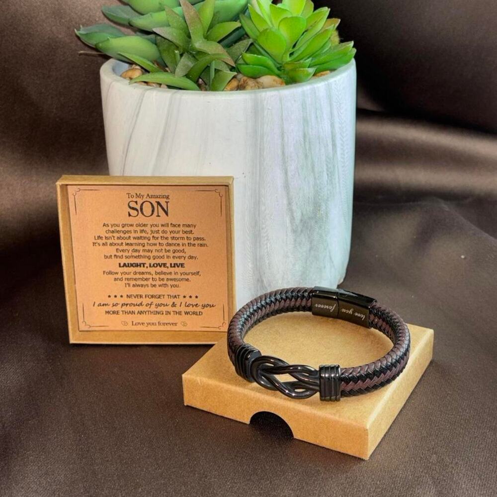 Son leather bracelet new with gift box